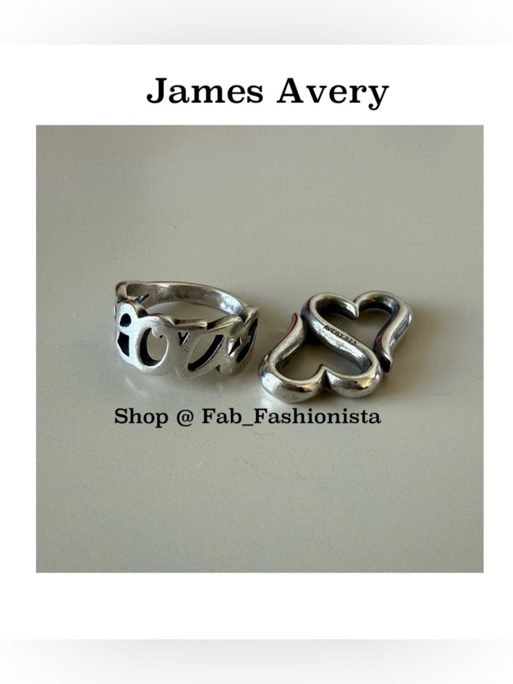 James Avery Retired Ring Charm Bundle Sterling Silver